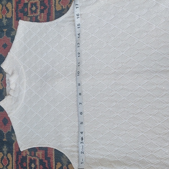 St John Evening Sparkling Sleeveless Mock Turtle Neck Top with Zipper Size 10 - Picture 5 of 7